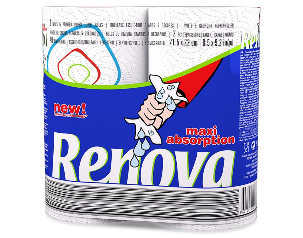 ROLO RENOVA COZINHA MAXI ABSORPTION BRANCO 2 UNIDADES