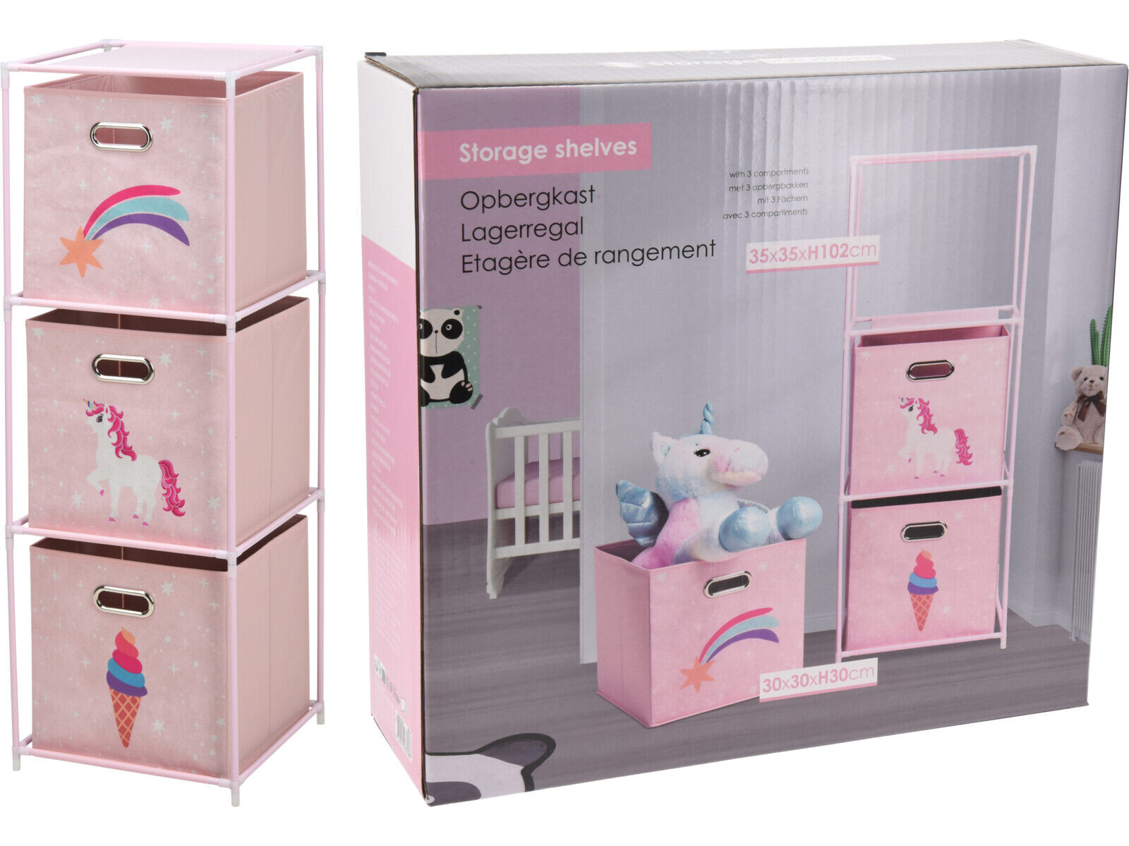 M&Oacute;DULO ARRUMA&Ccedil;&Atilde;O INFANTIL 3 GAVETAS 35X35X102CM image number 1