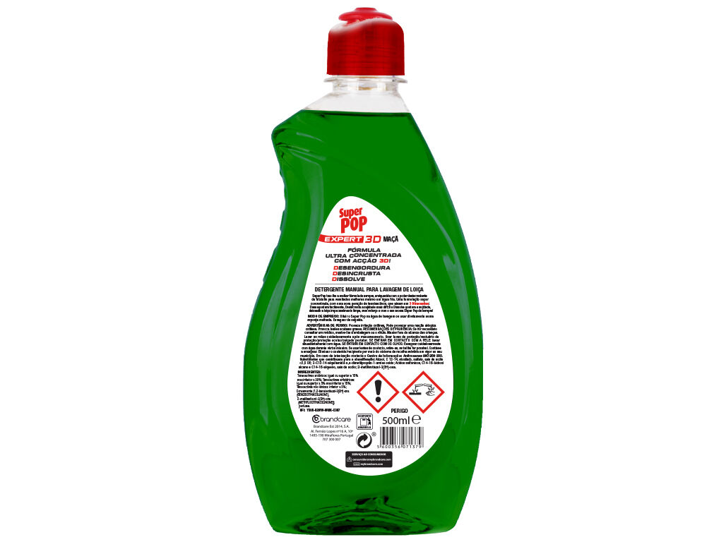 DETERGENTE LOI&Ccedil;A SUPER POP 3D EXPERT MA&Ccedil;A 500ML image number 1