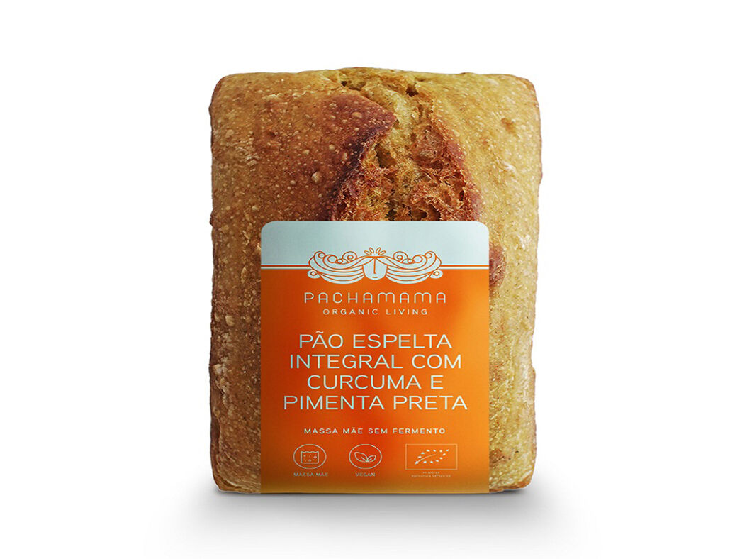 P&Atilde;O PACHAMAMA ESPELTA INTEGRAL CURCUMA E PIMENTA 450G