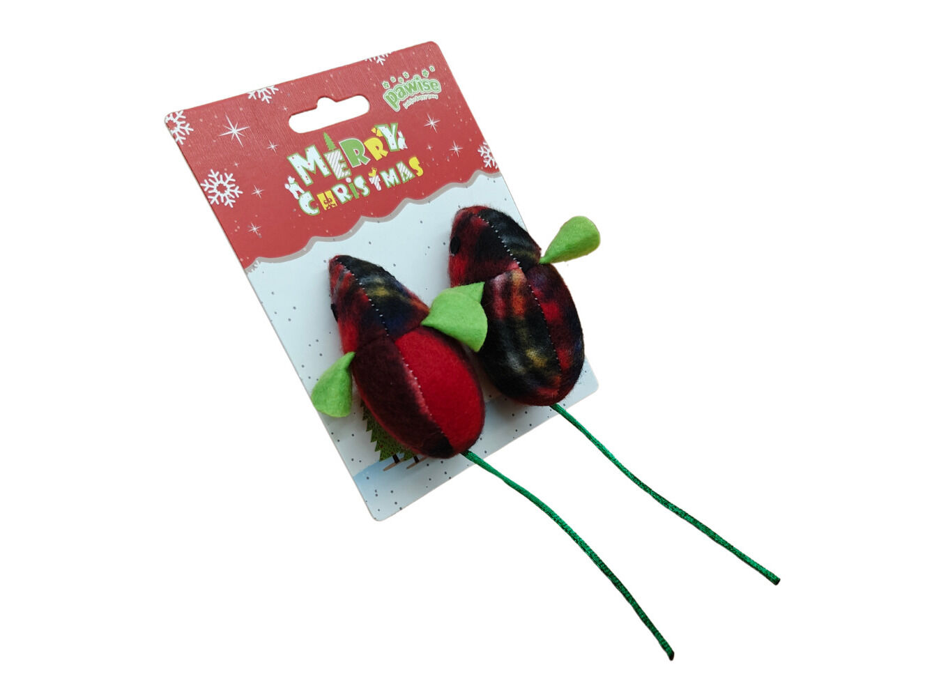 BRINQUEDO GATO PAWISE RATINHOS NATAL 2 UNIDADES image number 1