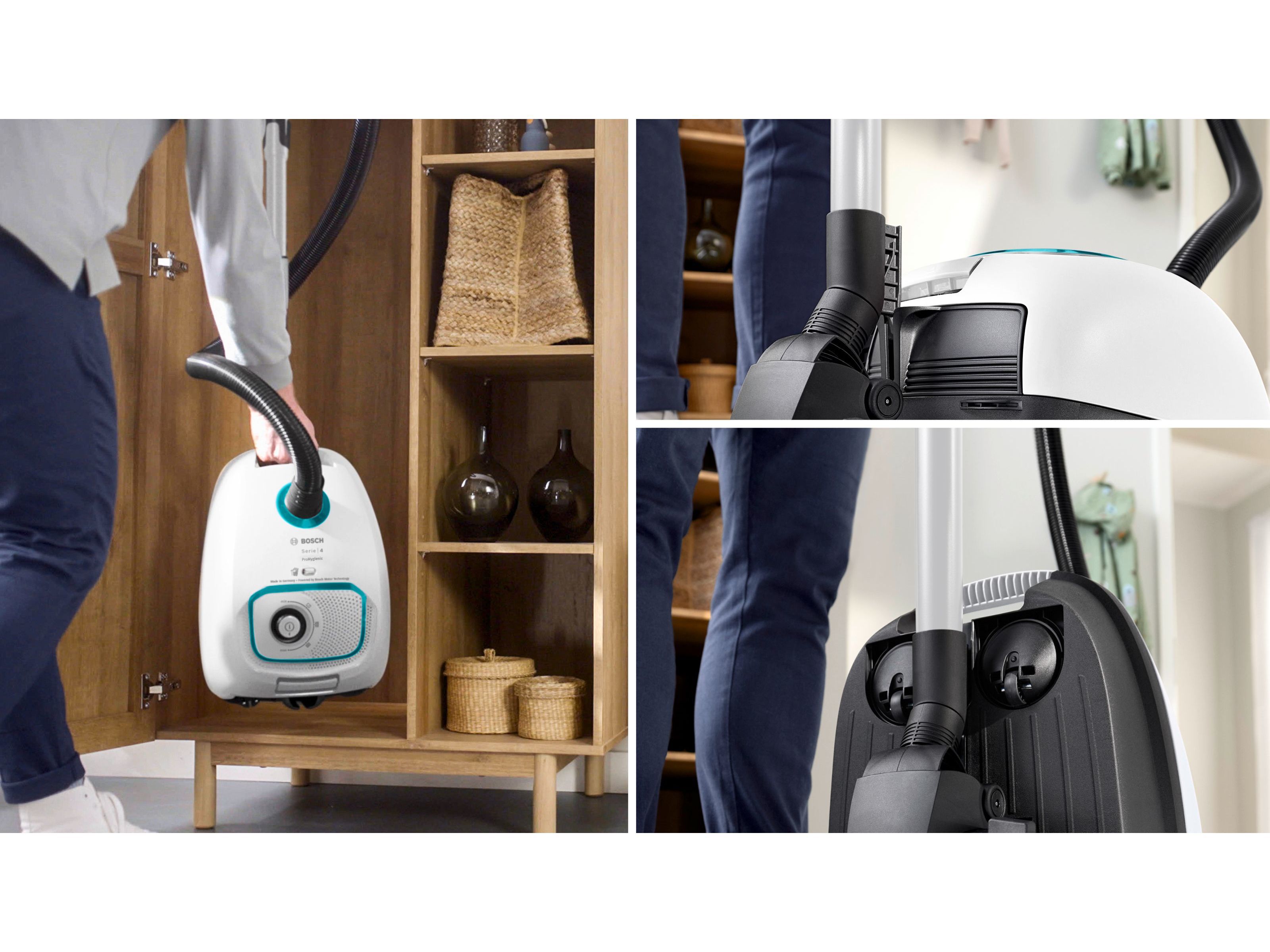 ASPIRADOR COM SACO BOSCH SERIE 4 PROHYGIENIC BGL41HYG0L BRANCO image number 5