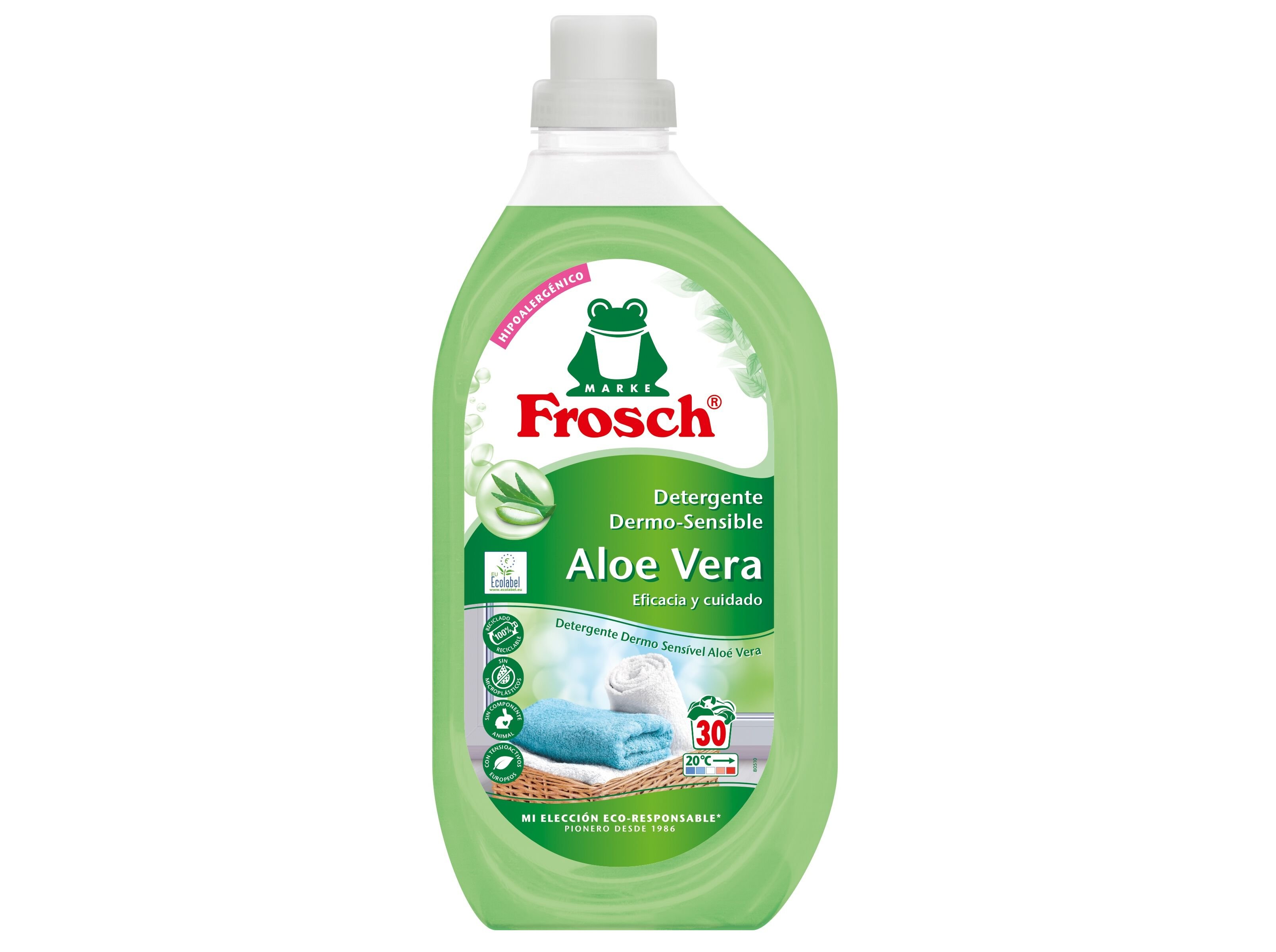 DETERGENTE ROUPA M&Aacute;QUINA LIQUIDO ECOLABEL ALOE VERA FROSCH 30D image number 0
