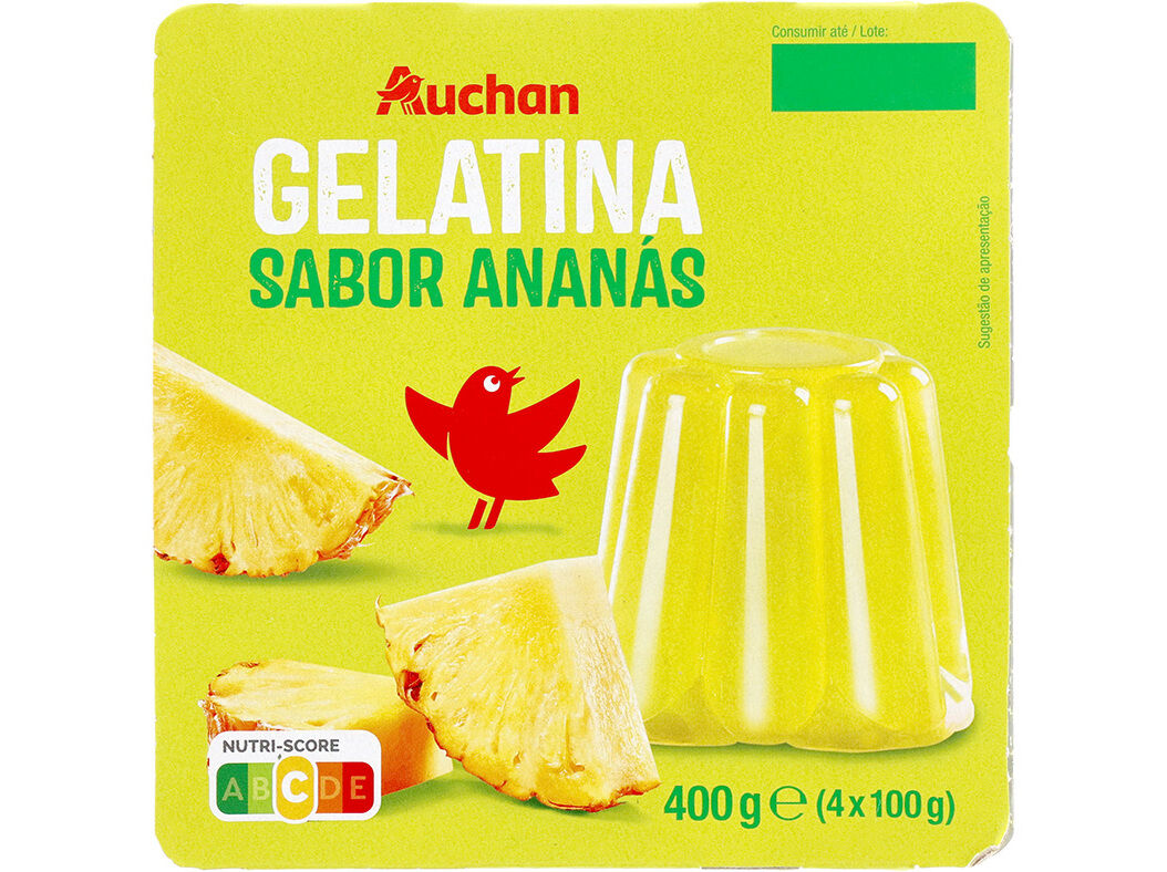 GELATINA AUCHAN ANAN&Aacute;S 4X100G