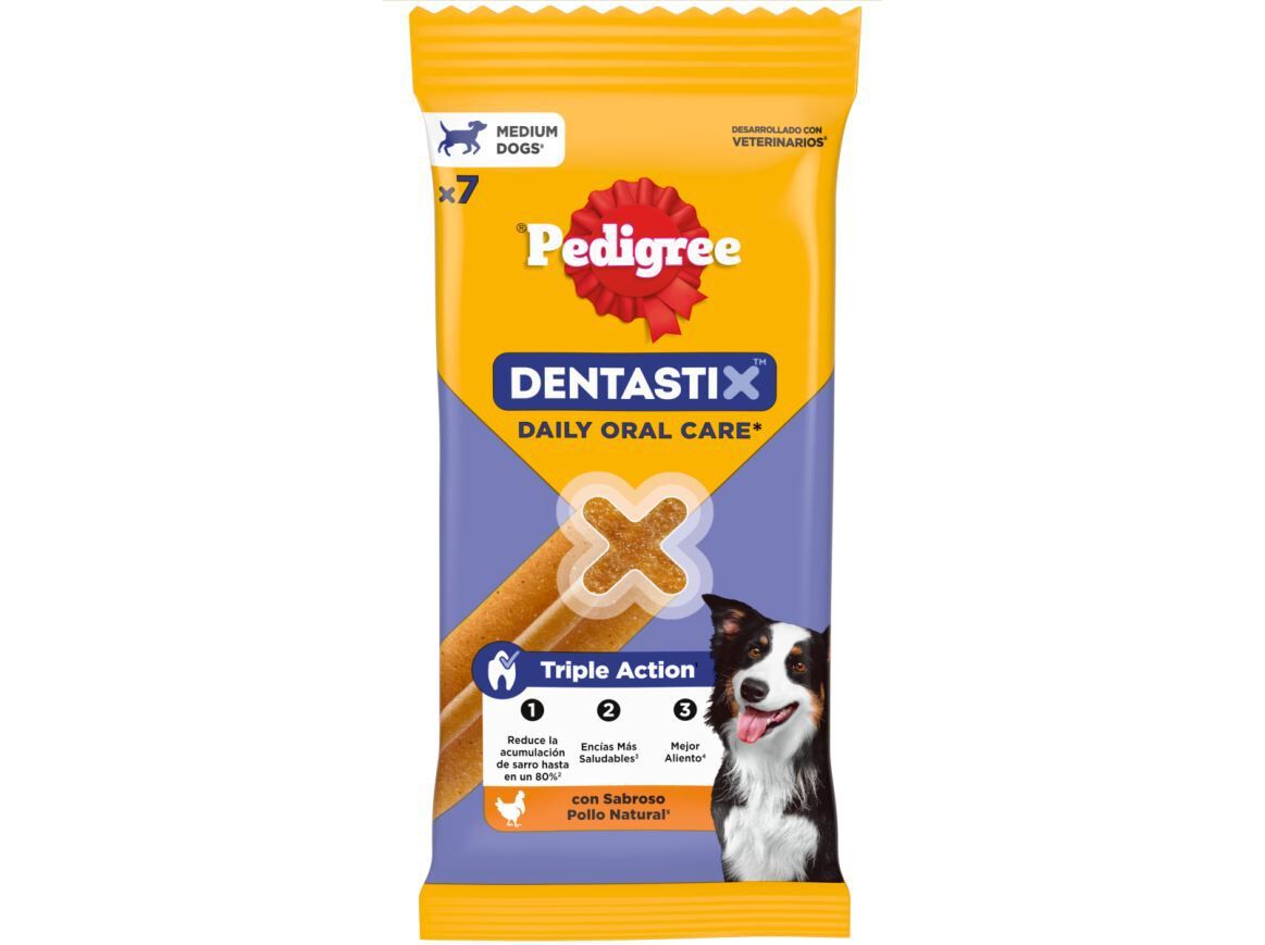 SNACKS PARA C&Atilde;O DENTASTIX PEDIGREE 180G 7 UNIDADES