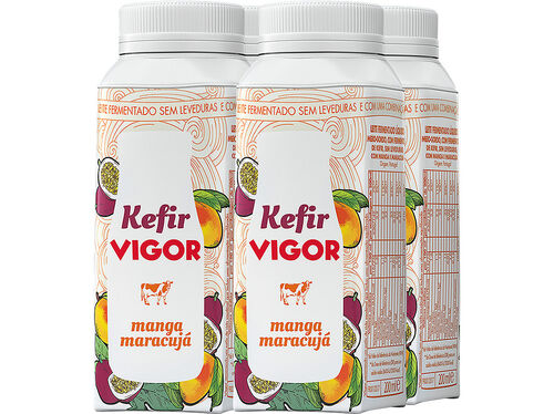 KEFIR VIGOR MANGA E MARACUJÁ 4X200ML image number 0