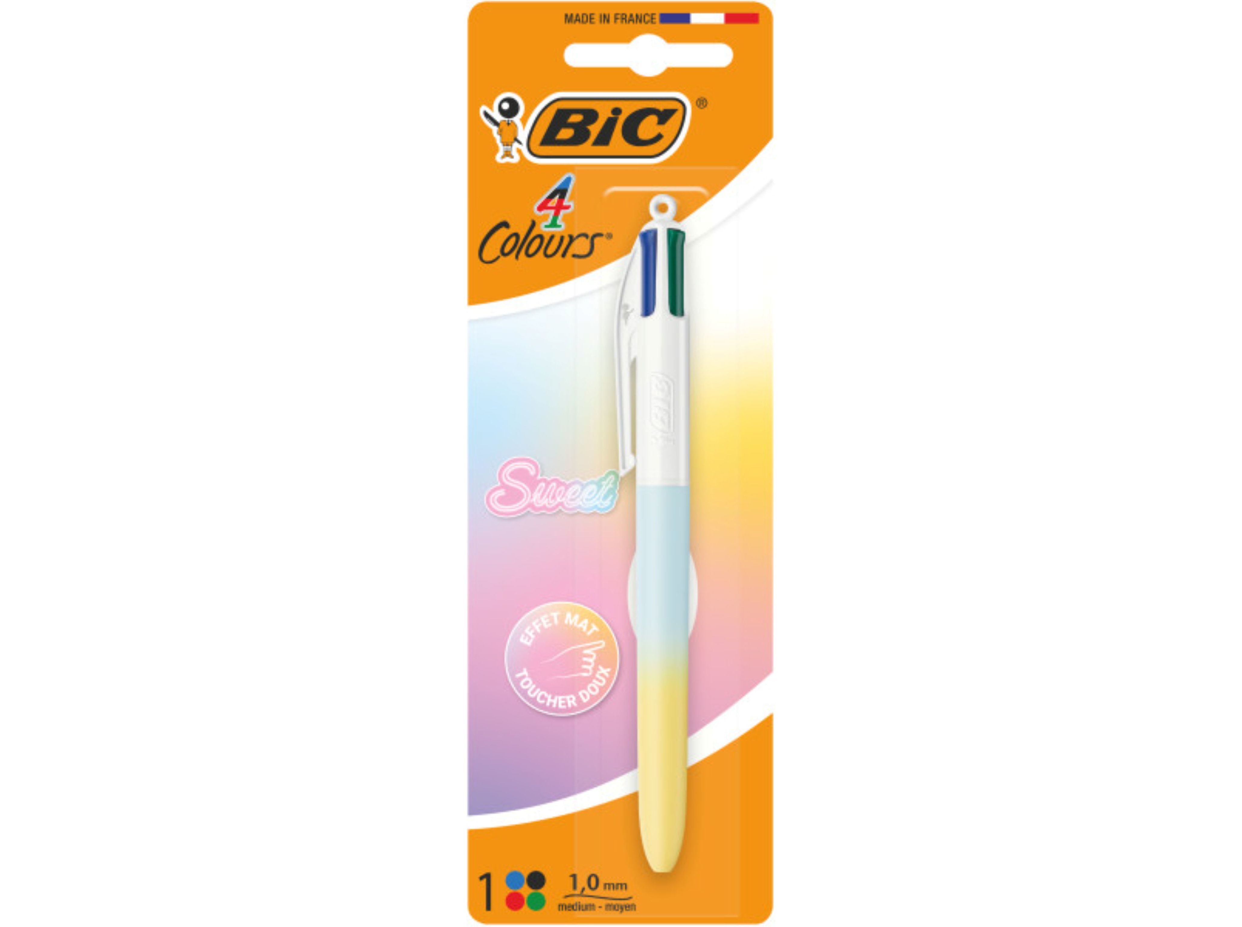 ESFEROGR&Aacute;FICA RETR&Aacute;TIL BIC PASTEL GRADIENT 4 CORES