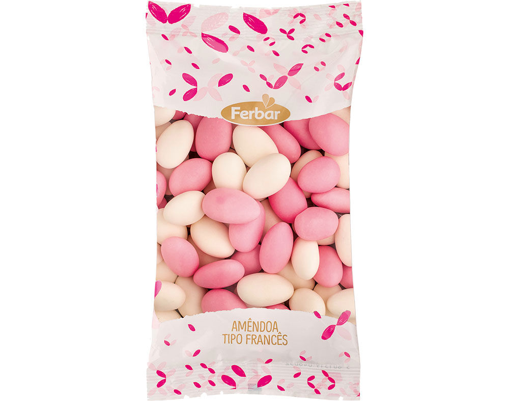 AM&Ecirc;NDOAS FERBAR TIPO FRANC&Ecirc;S ROSA E BRANCA 180G