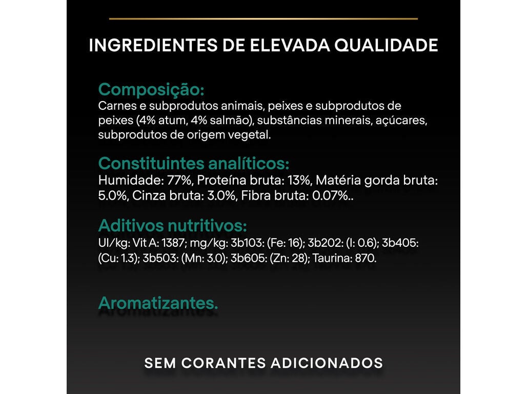 COMIDA H&Uacute;MIDA GATO PRO PLAN ESTERILIZADO SALM&Atilde;O/ATUM 85G image number 6