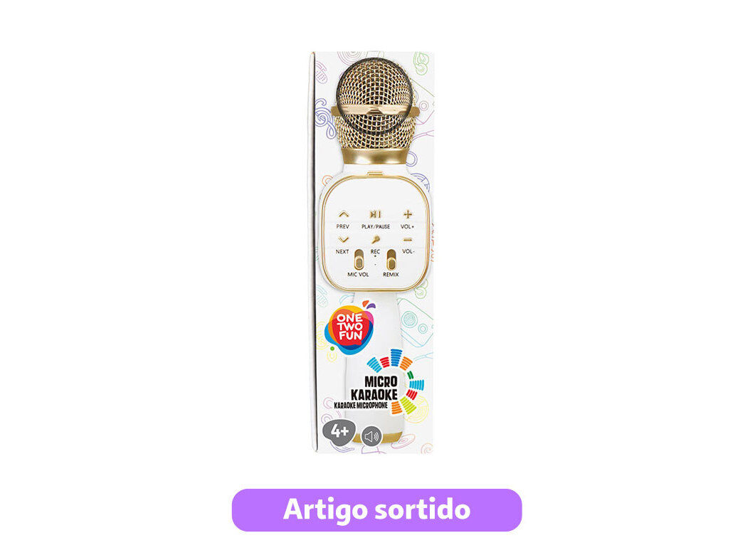 APARELHO KARAOKE ONE TWO FUN CORES SORTIDAS