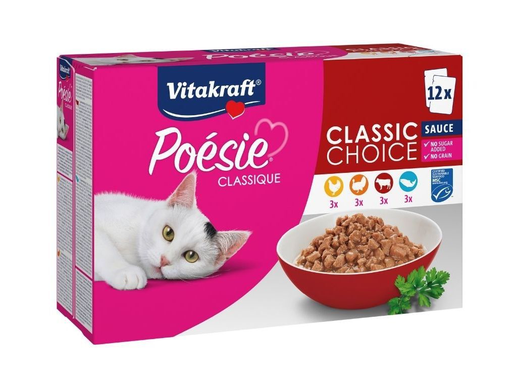 COMIDA H&Uacute;MIDA GATO VITAKRAFT POESIE CLASSIC 12X85G image number 0