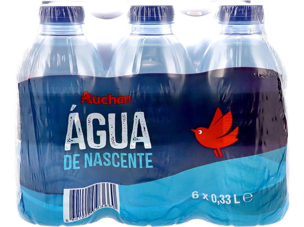&Aacute;GUA DE NASCENTE AUCHAN 6X0.33L