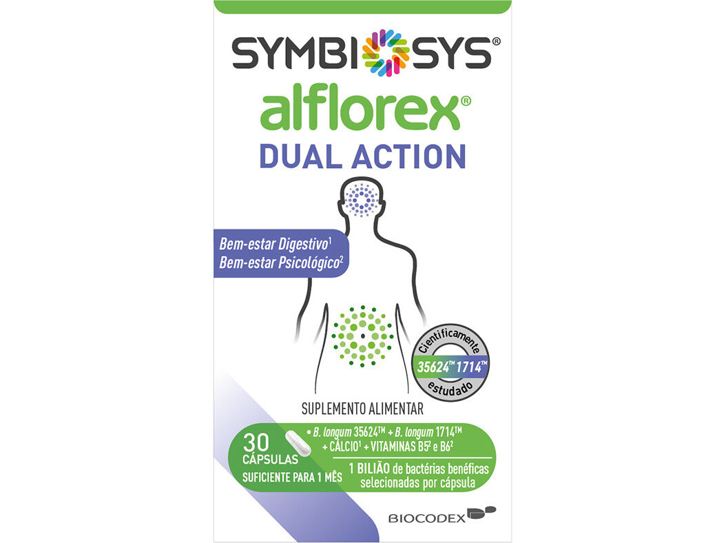 SUPLEMENTO SYMBIOSYS ALFLOREX DUAL ACTION 30 C&Aacute;PS image number 0