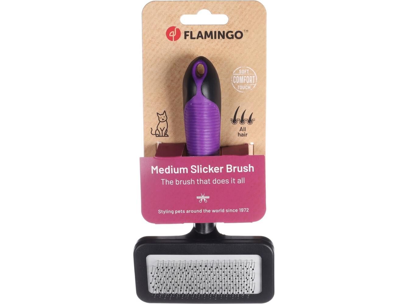 ESCOVA CARDADEIRA FLAMINGO GATO M image number 1