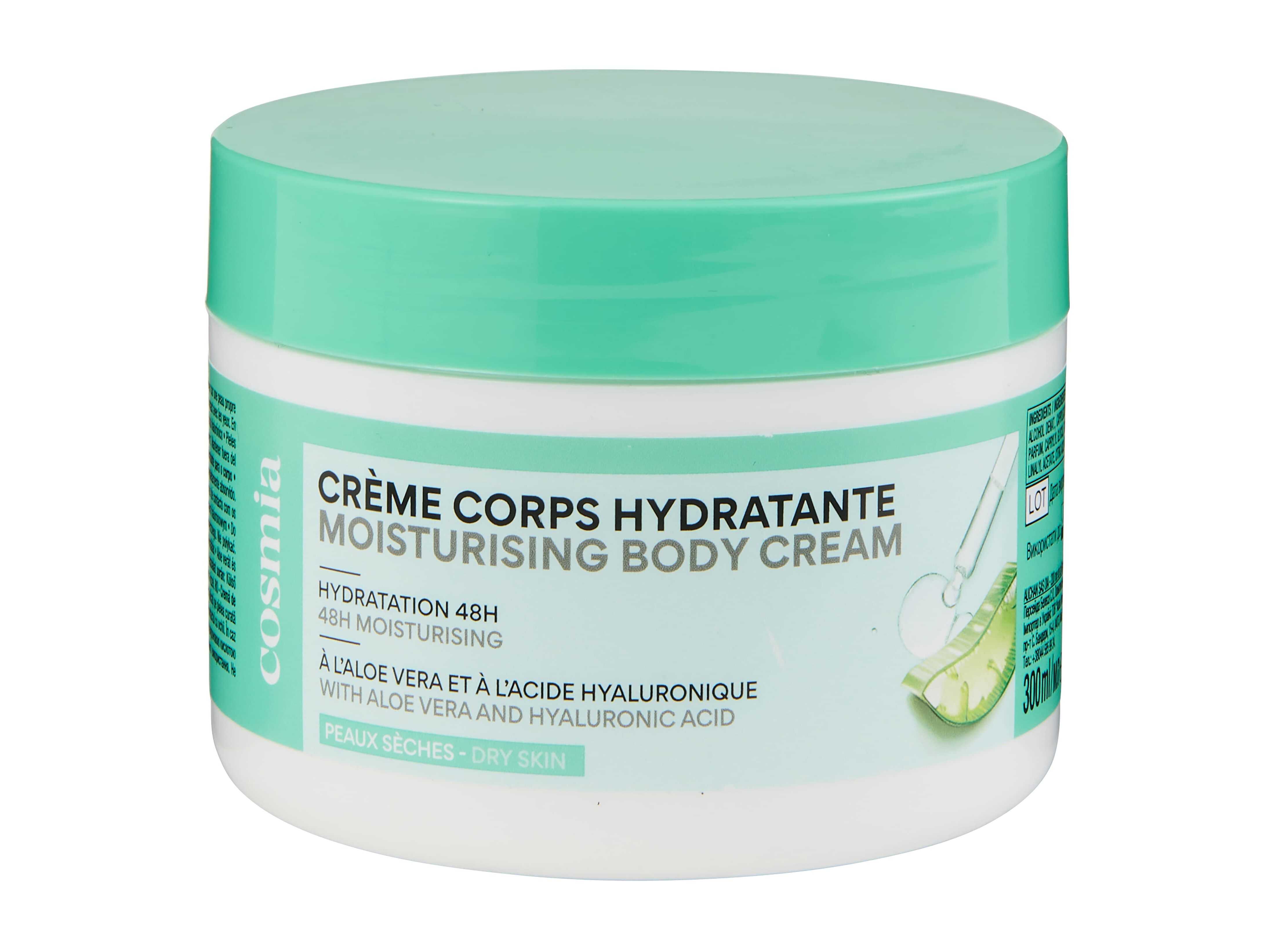 CREME CORPO HIDRATANTE COSMIA ALOE VERA + &Aacute;CIDO HIALUR&Oacute;NICO 300ML image number 1
