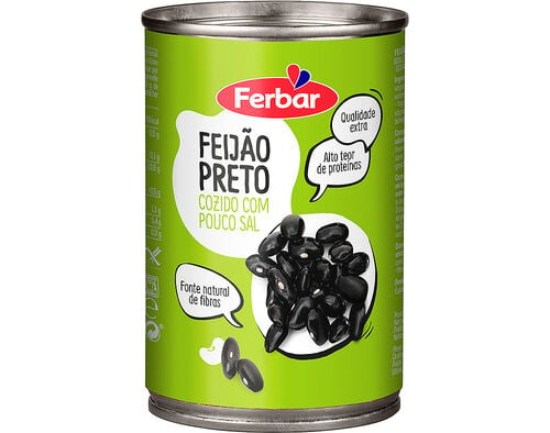 FEIJÃO PRETO FERBAR LATA 410(260)G image number 0