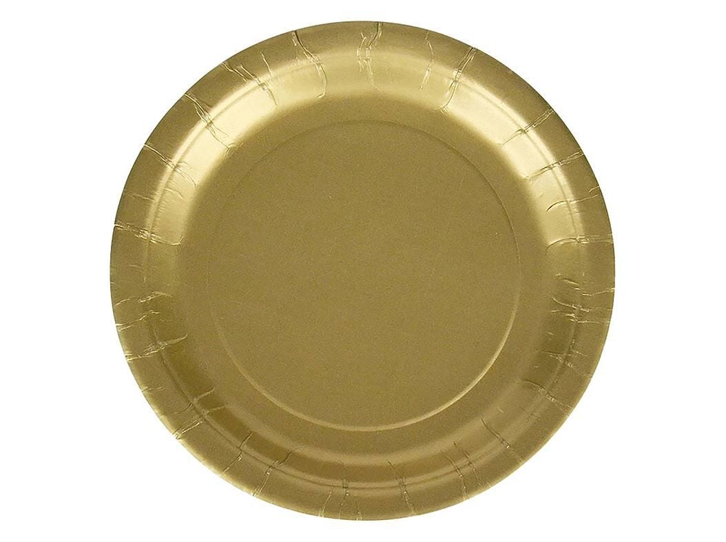 PRATO CART&Atilde;O ACTUEL DOURADO 18CM PACK 10 UNIDADES