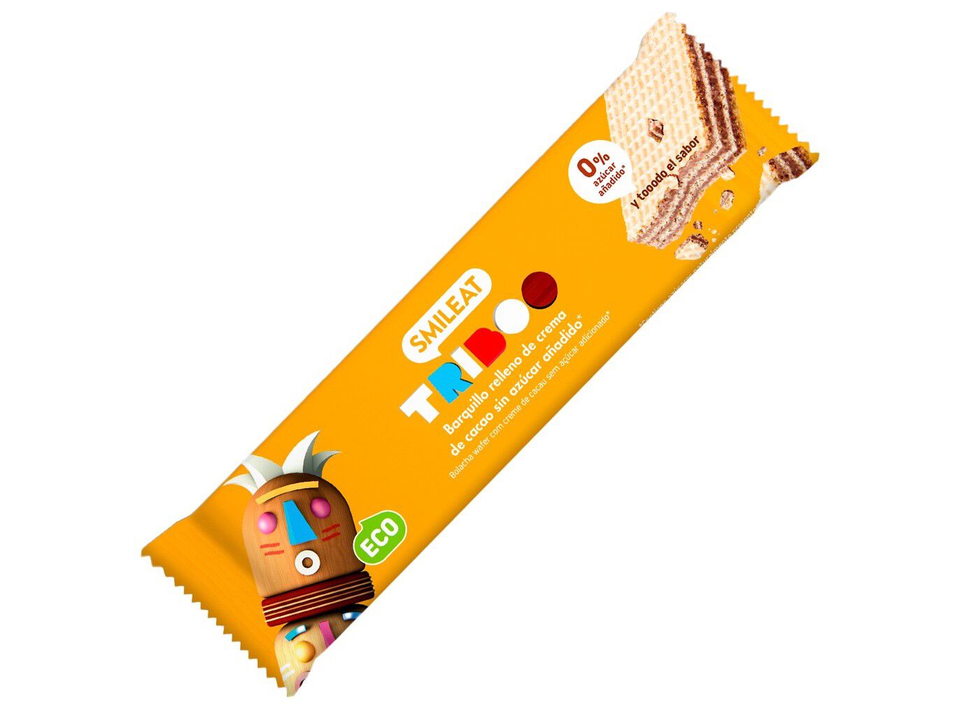 BOLACHA WAFER SMILEAT COM RECHEIO CACAU BIO 30G