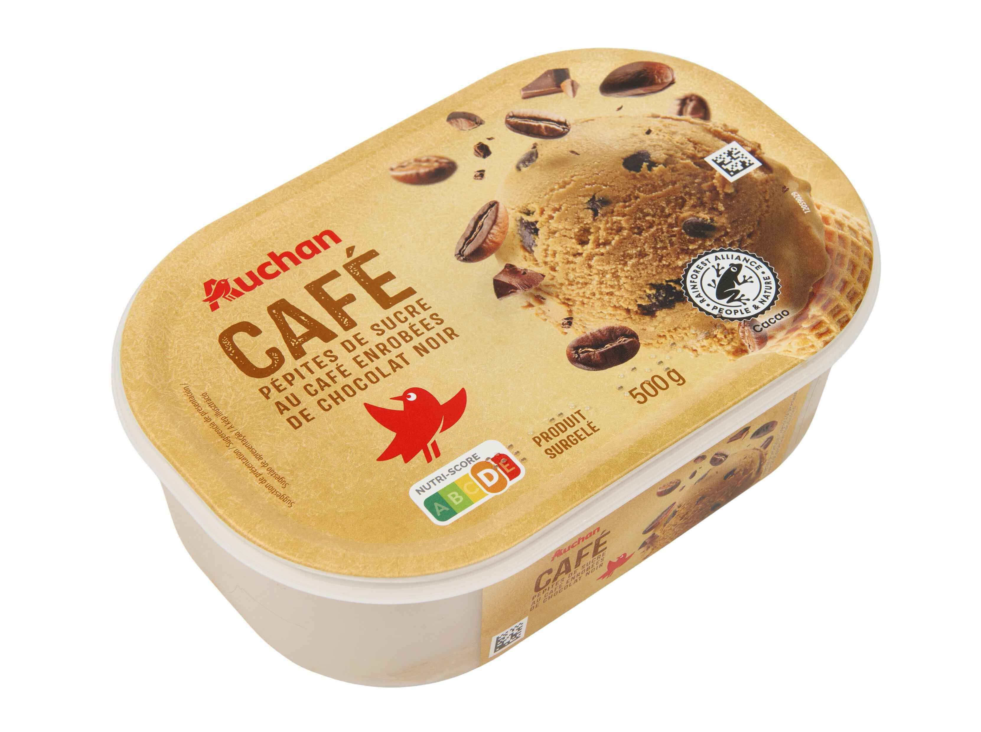 GELADO AUCHAN CAF&Eacute; COM PEPITAS CAF&Eacute; E CHOCOLATE PRETO 1L image number 1