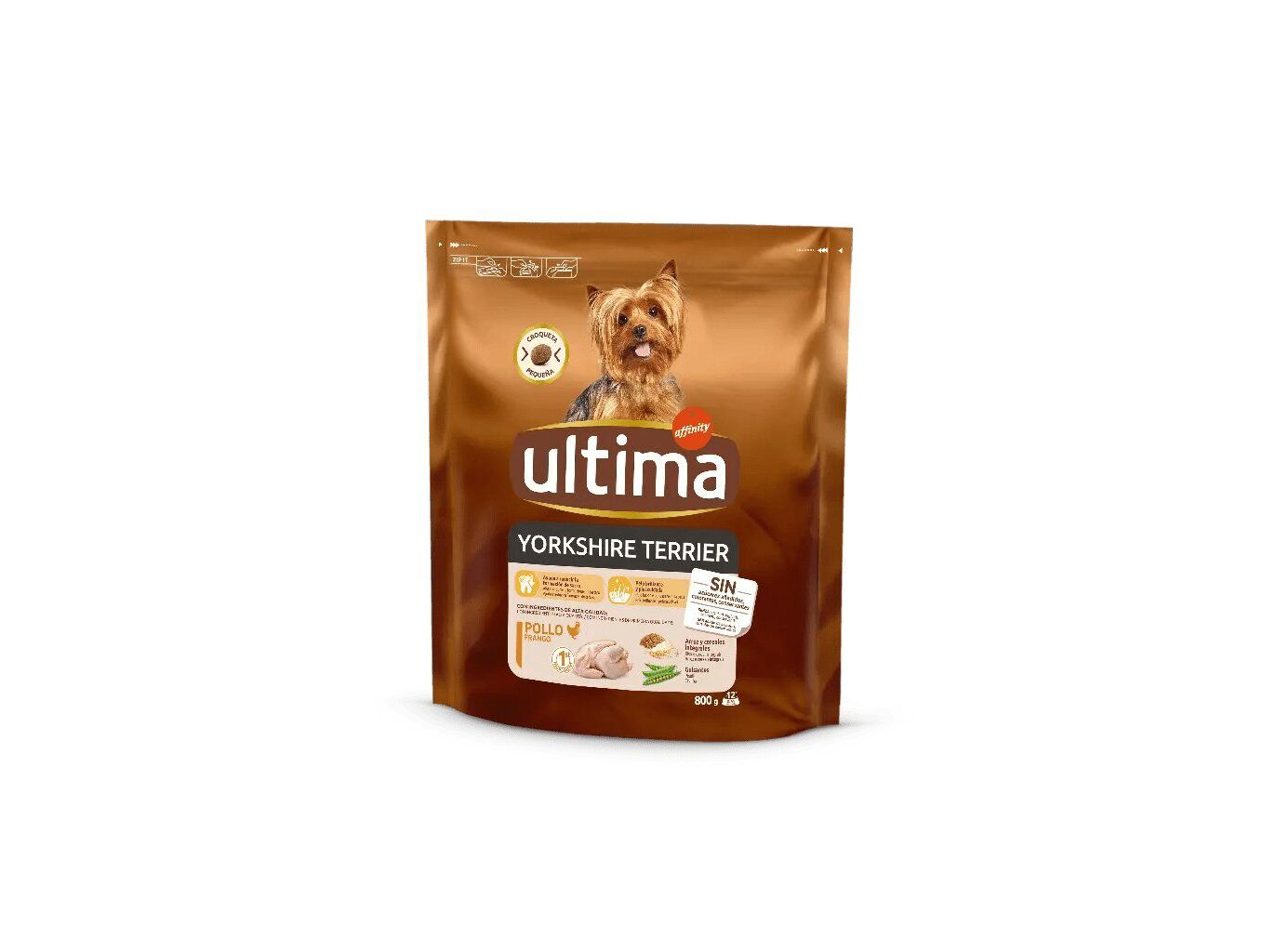 RA&Ccedil;&Atilde;O PARA C&Atilde;O ULTIMA YORKSHIRE TERRIER COM FRANGO 800G image number 0