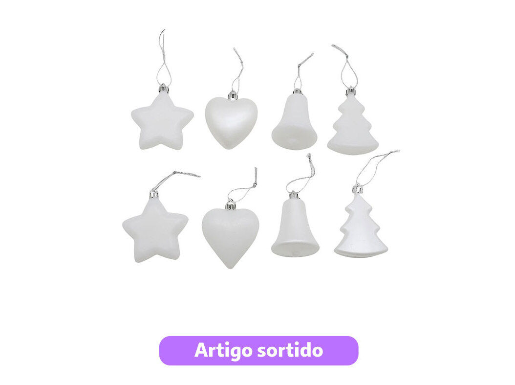 DECORA&Ccedil;&Atilde;O &Aacute;RVORE DE NATAL ACTUEL 3D BRANCO MODELOS SORTIDOS image number 0