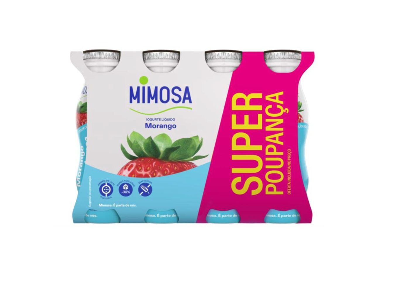 IOGURTE MAGRO LIQUIDO MIMOSA MORANGO 8X151ML image number 1