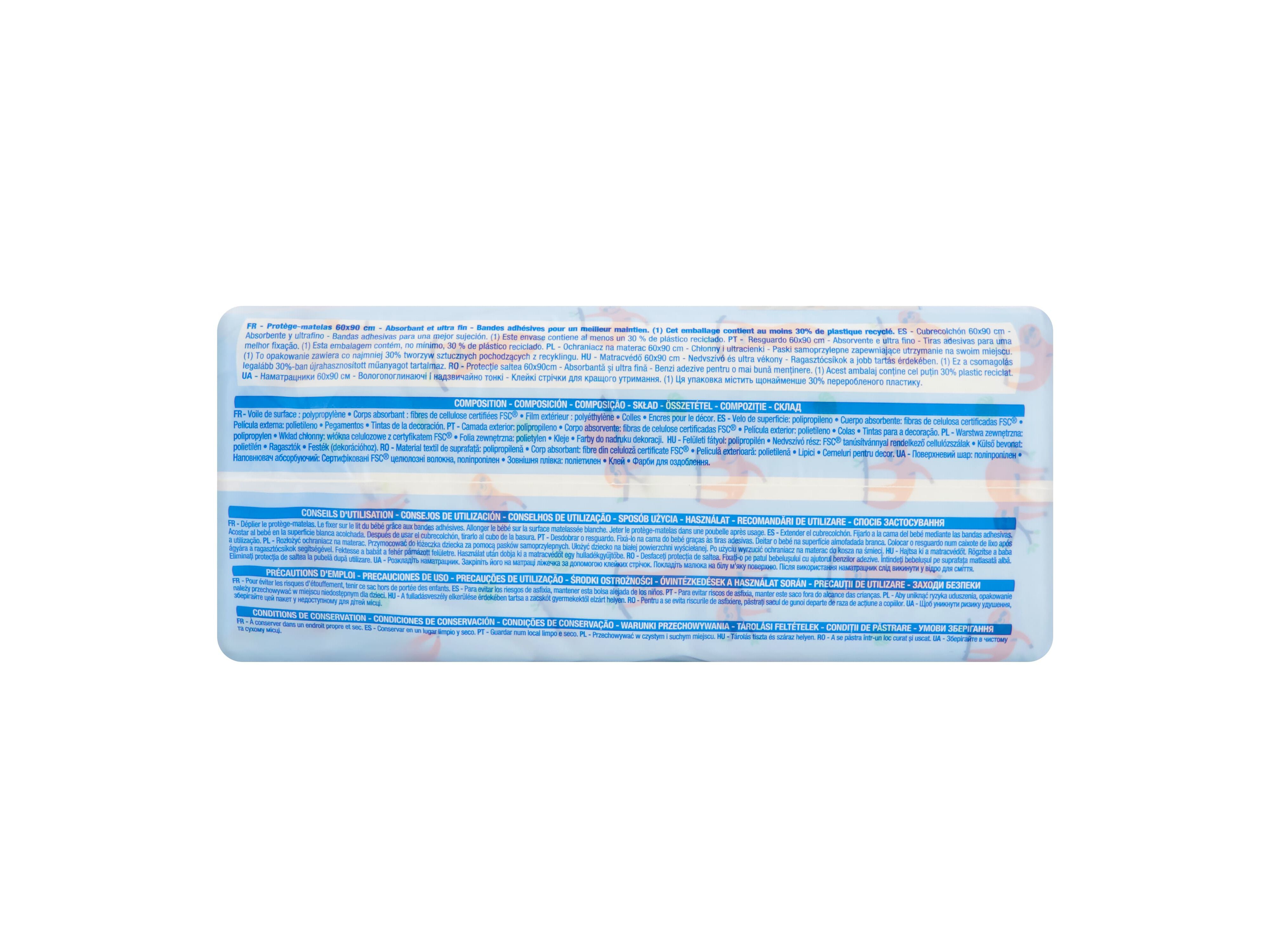 RESGUARDOS AUCHAN BABY PARA BER&Ccedil;O 60X90CM 10UN image number 3