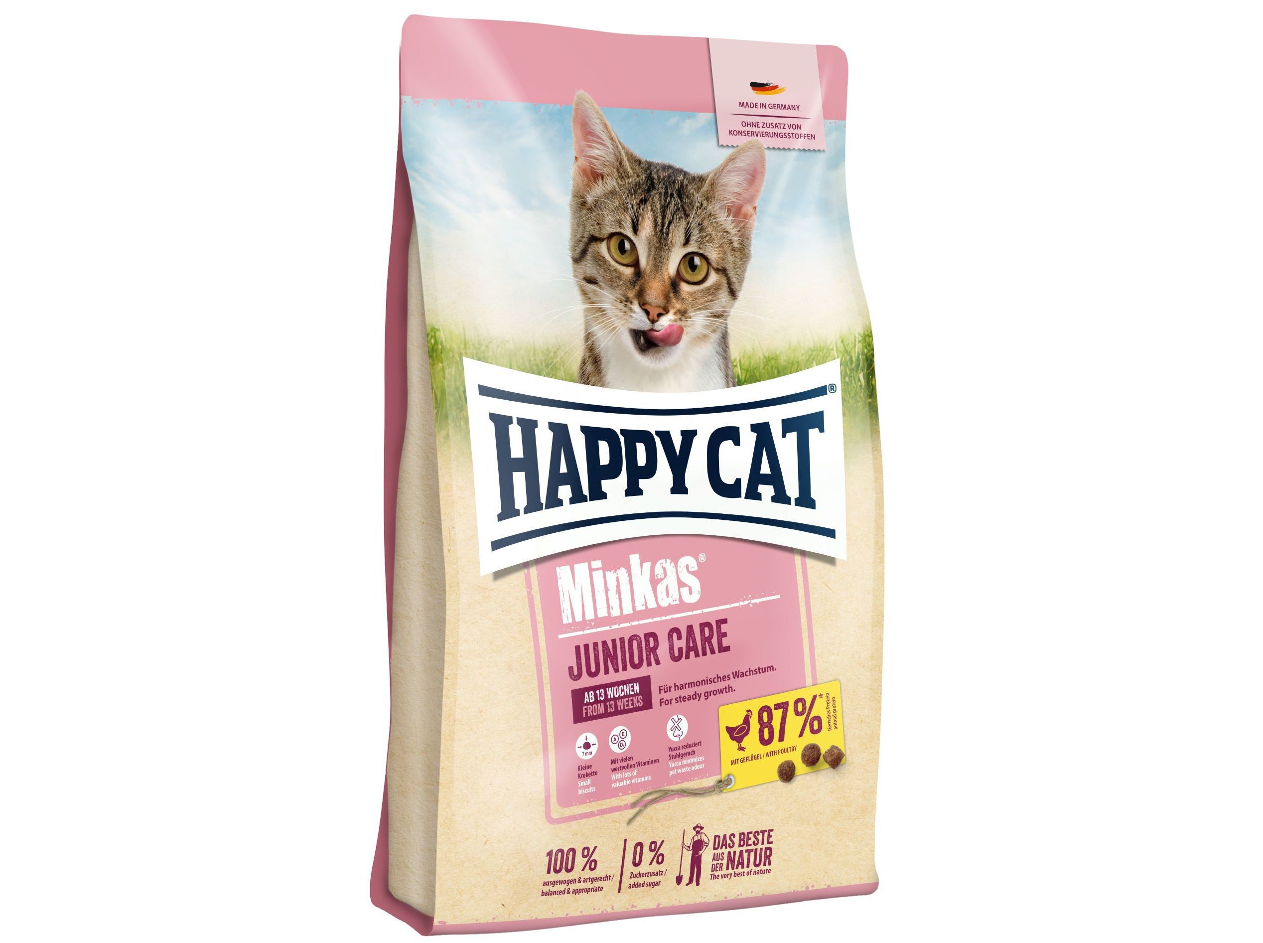RA&Ccedil;&Atilde;O GATO HAPPY CAT MINKAS JUNIOR CARE 1.5 KG image number 0