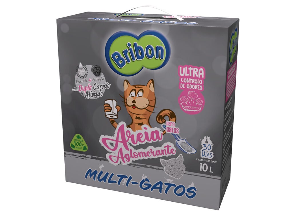 AREIA AGLOMERANTE BRIBON MULTI GATOS 10L