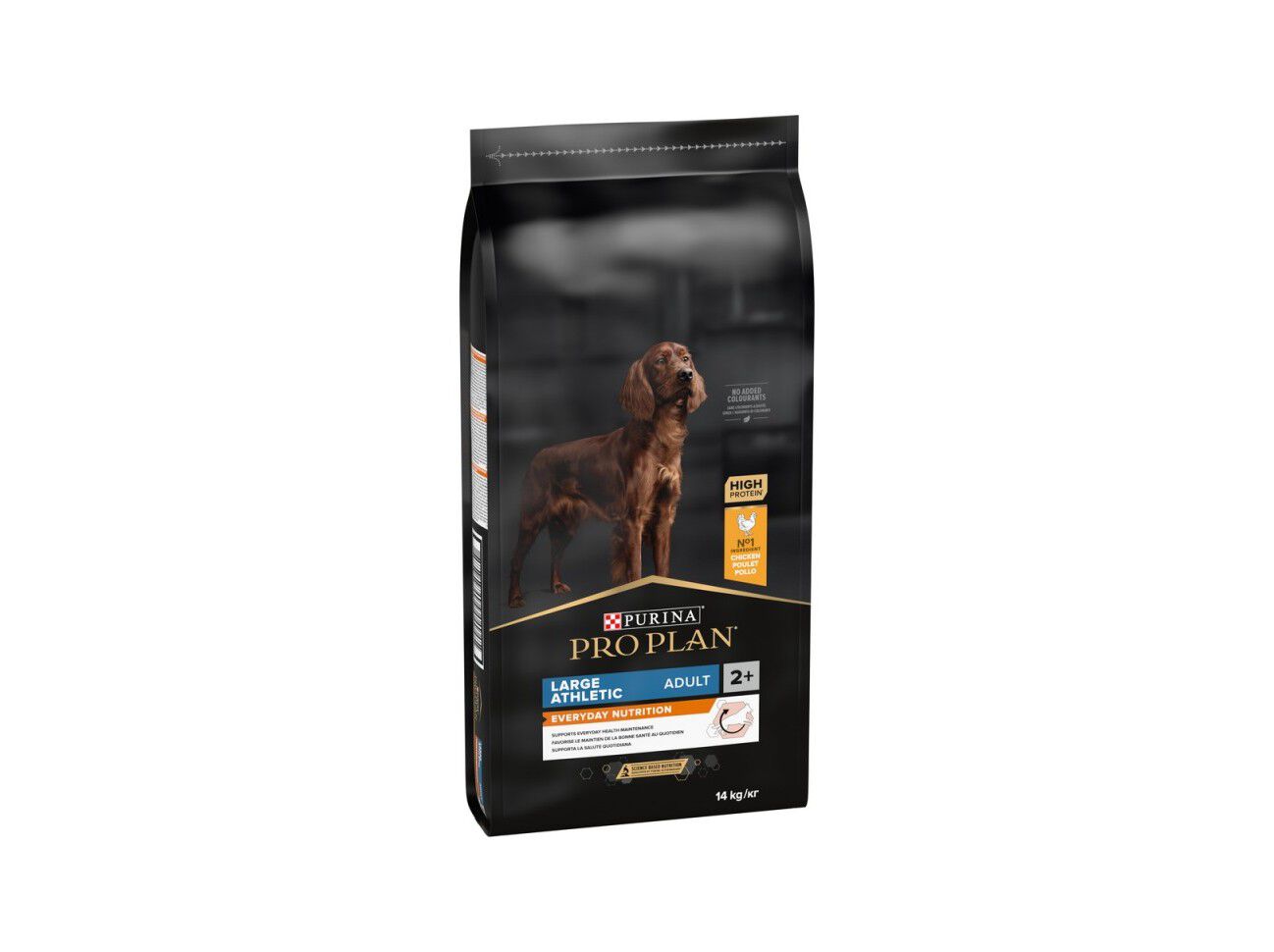 RA&Ccedil;&Atilde;O PARA C&Atilde;O ADULTO PRO PLAN LARGE ATHLETIC FRANGO 14KG