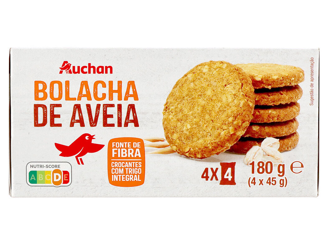 BOLACHA AUCHAN AVEIA 180G