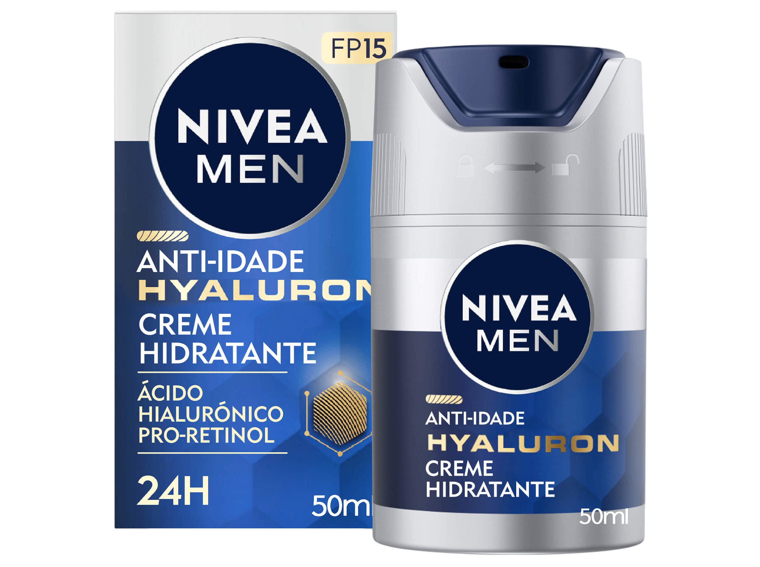 Creme de Rosto Hyaluron FP15 NIVEA MEN 50 ml