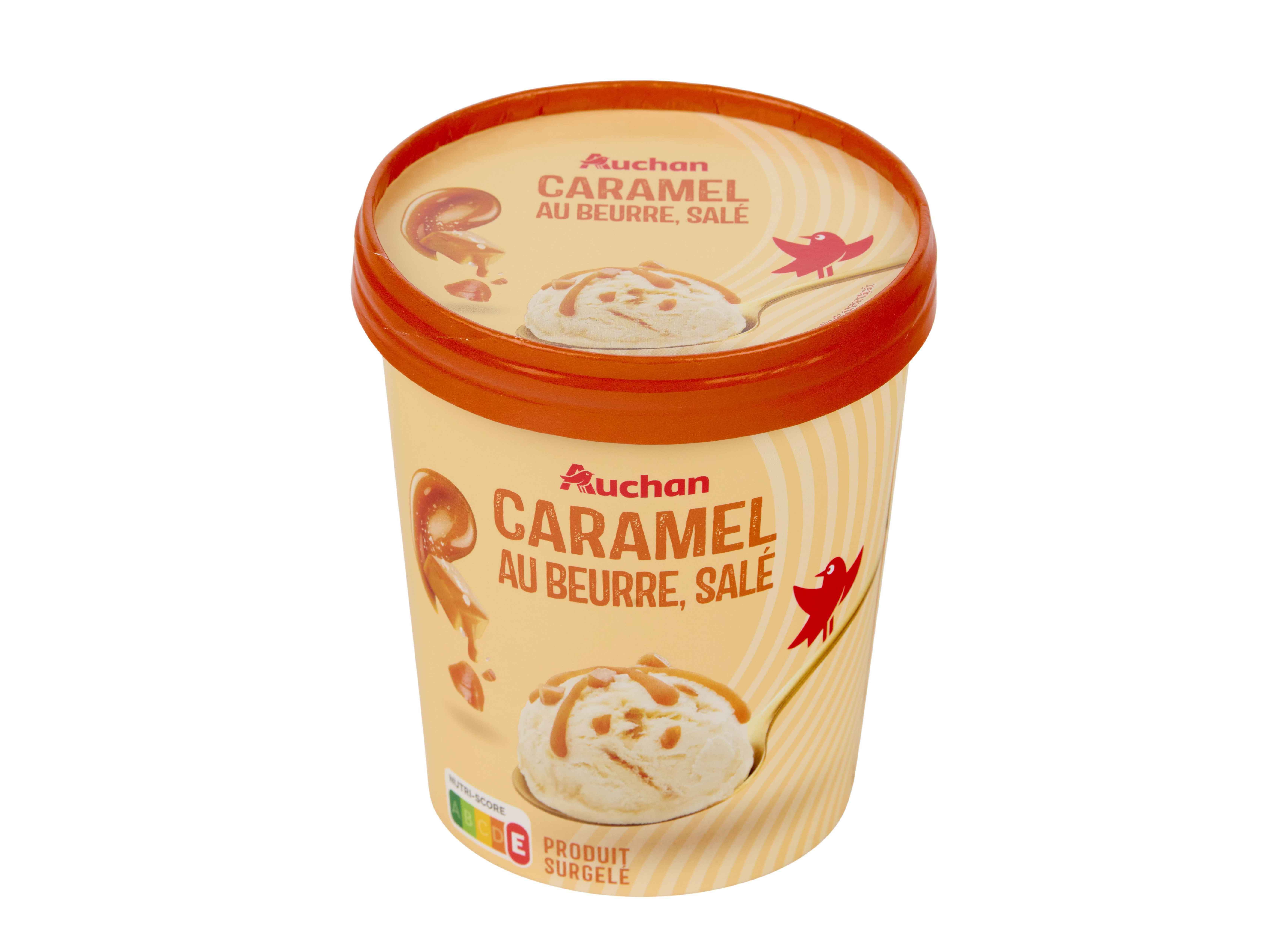 GELADO AUCHAN CARAMELO SALGADO COM PEDA&Ccedil;OS 500ML image number 3