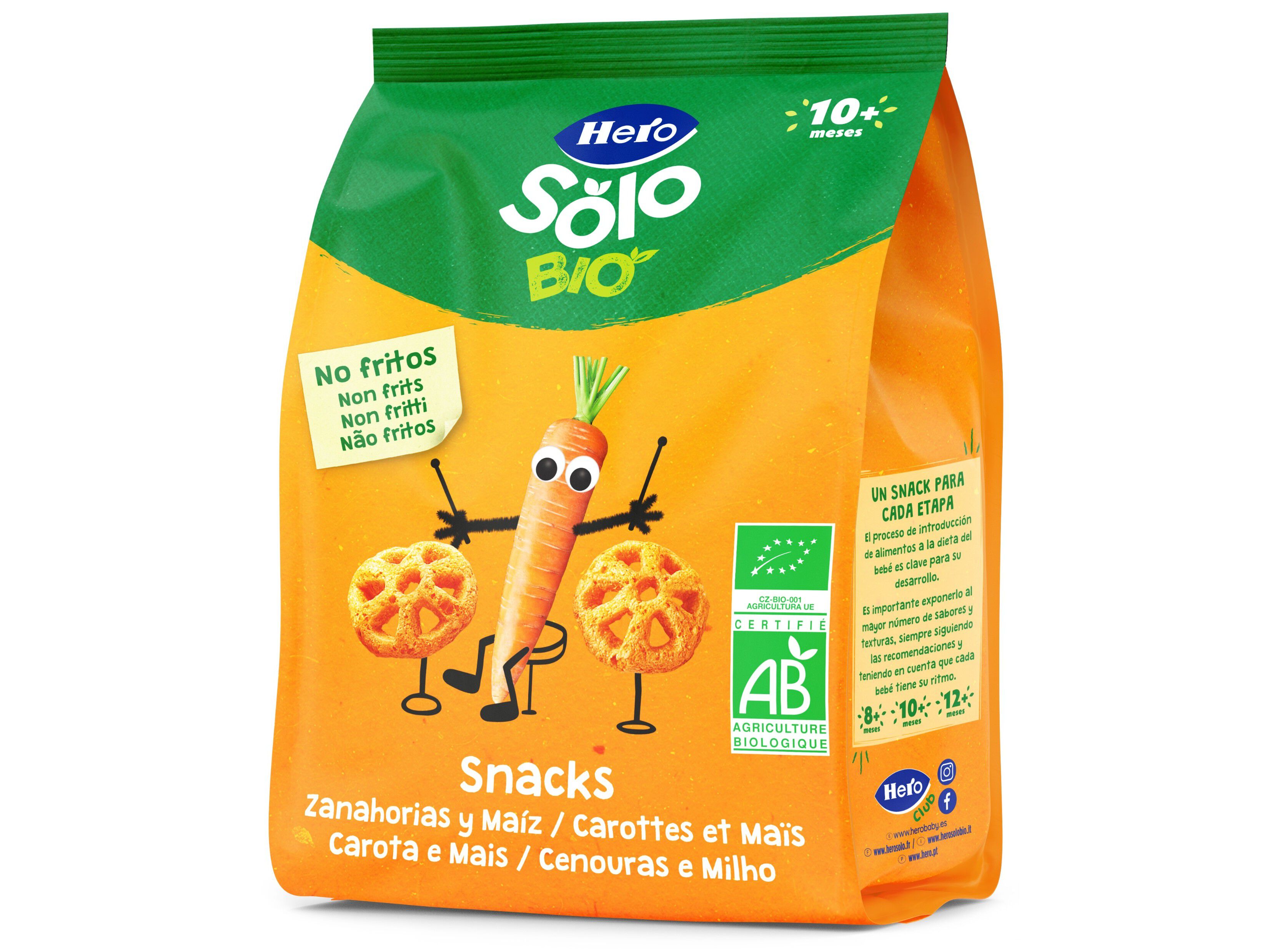 SNACK HERO SOLO BIO CENOURA E MILHO 40G