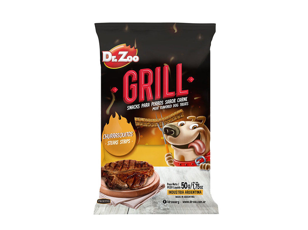 SNACKS C&Atilde;O DR.ZOO GRILL SNACK CHURRASQUITO 50G image number 0