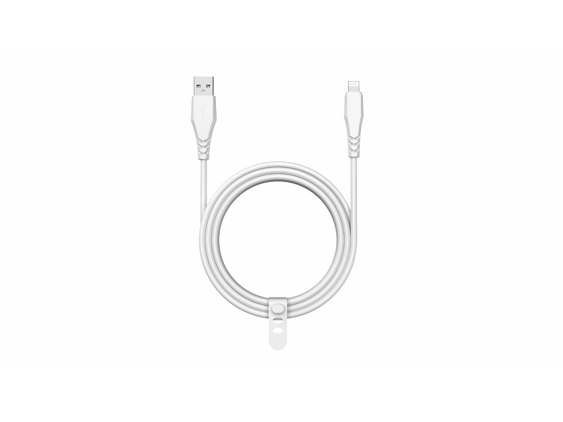 CABO USBA TO 8PIN QILIVE 600183189 BRANCO 2M 2.4A MFI image number 0