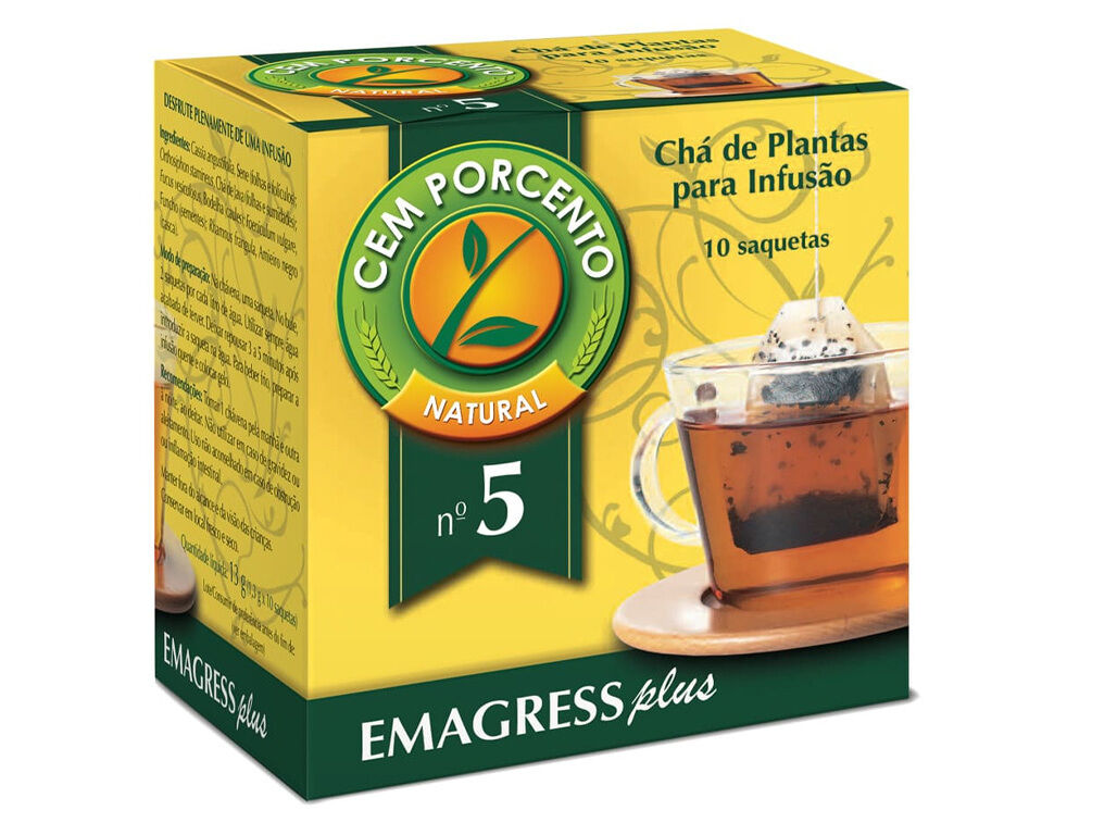 CH&Aacute; CEM PORCENTO N&ordm;5 EMAGRESS PLUS 10 SAQUETAS image number 0