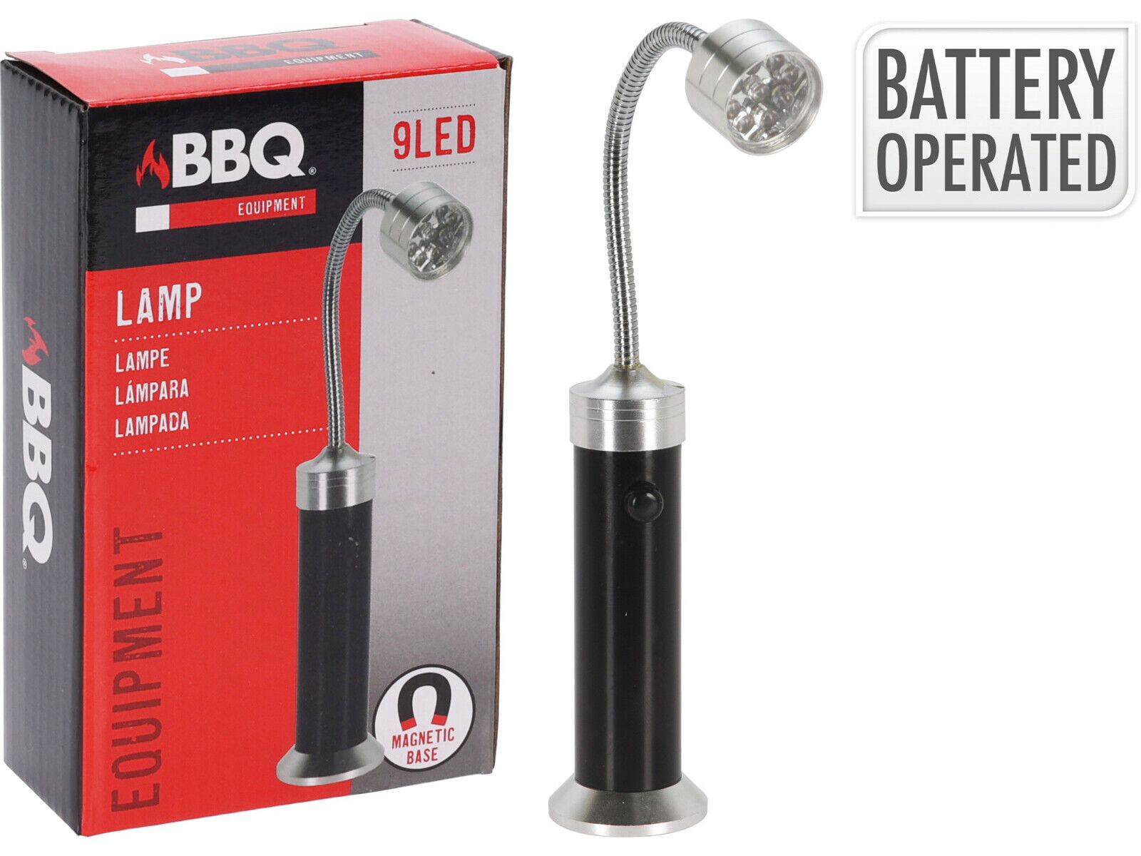 LUZ LED BBQ 9 LED 9.1X4.5X15CM