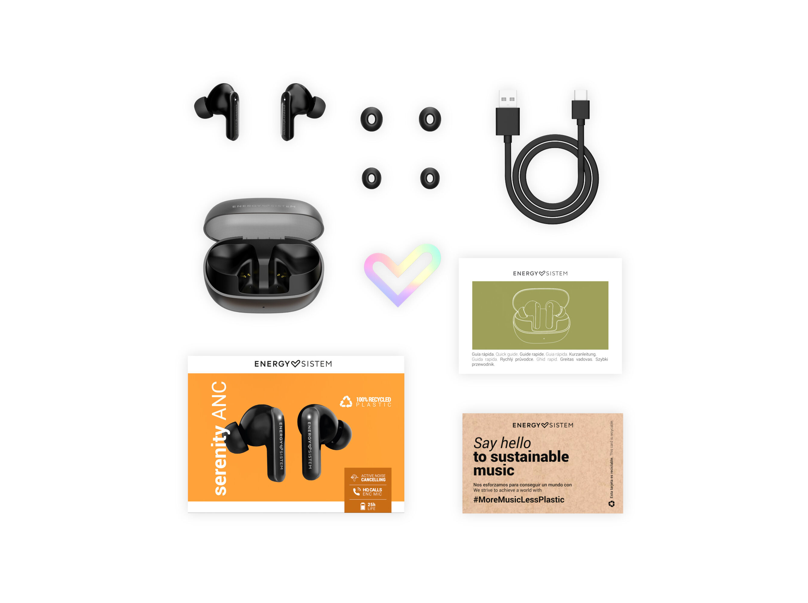 AURICULARES TWS ENERGY SISTEM SERENITY ANC PRETO image number 4