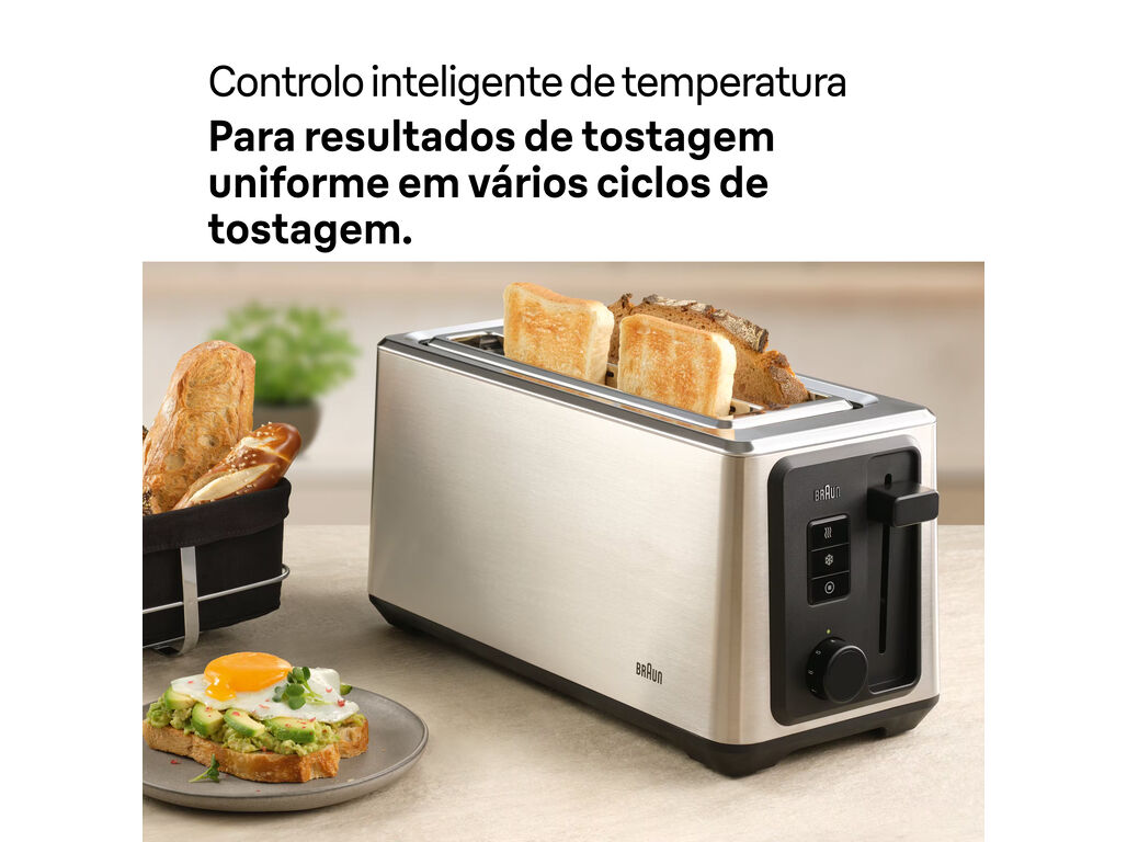 TORRADEIRA 2 FENDAS BRAUN HT5220 INOX image number 5