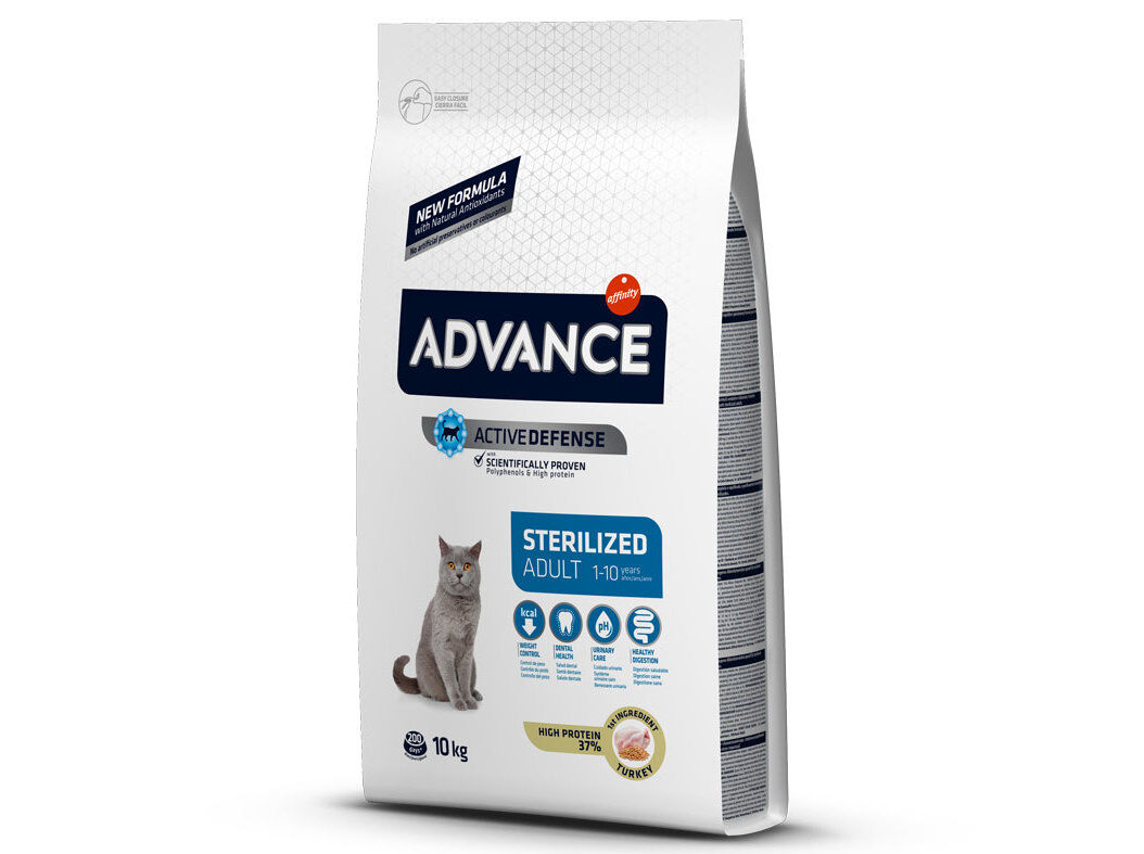 RA&Ccedil;&Atilde;O GATO ADVANCE ESTERILIZADO PERU/ARROZ 10KG
