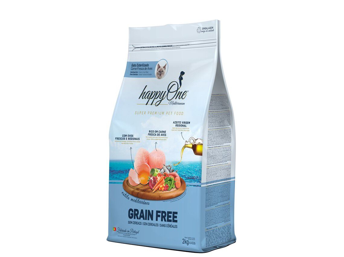 Ração Para Gato Happyone Mediterraneum Esterilizado 2kg Auchan