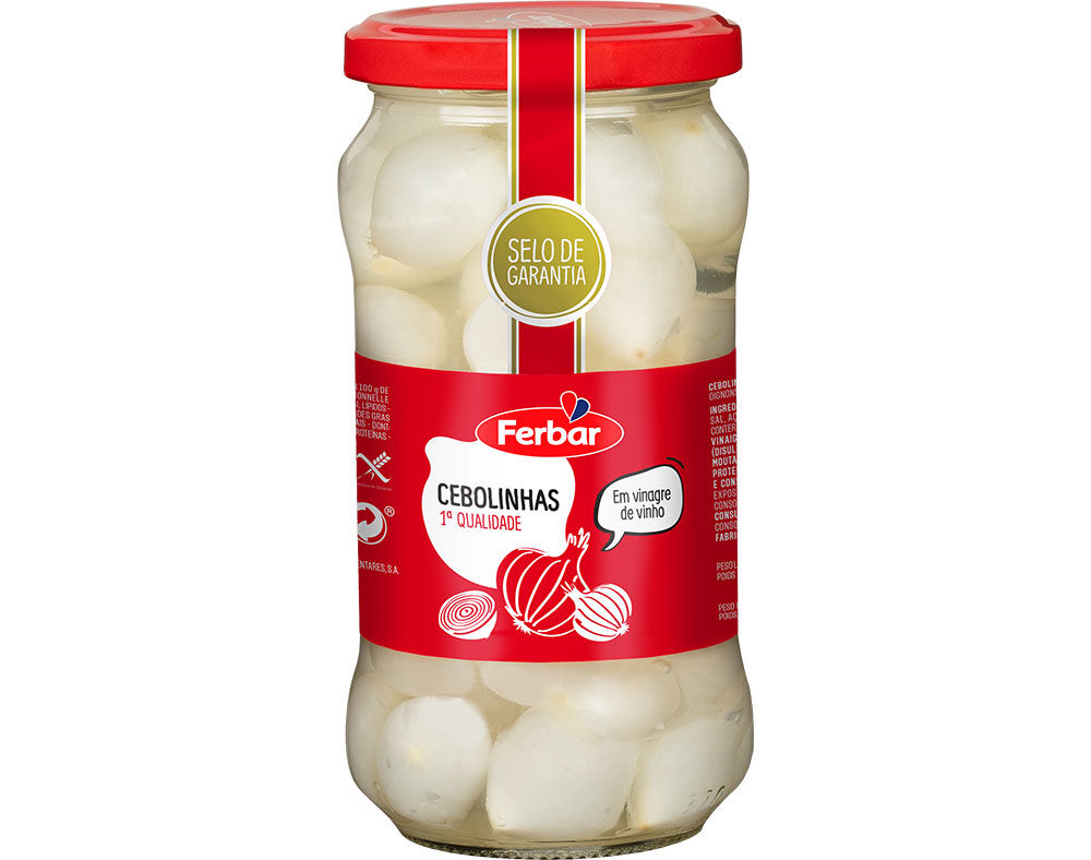 CEBOLINHAS FERBAR EM VINAGRE FRASCO 345(180)G image number 0