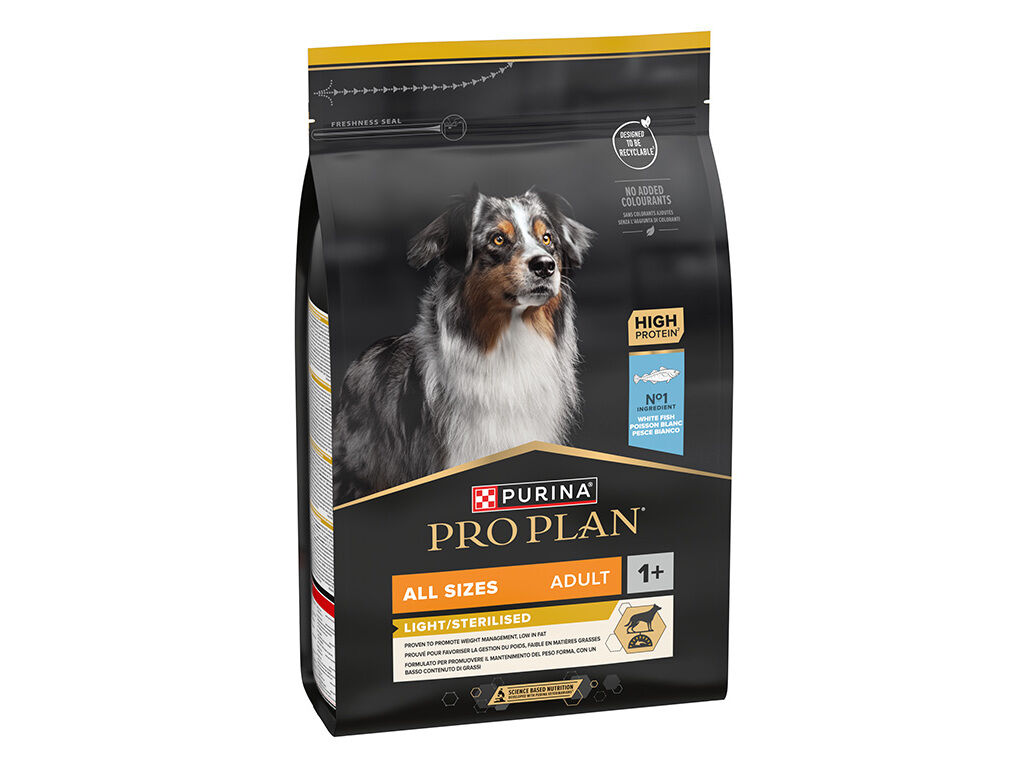 RA&Ccedil;&Atilde;O C&Atilde;O PRO PLAN ESTERILIZADO/LIGHT PEIXE 3KG image number 2
