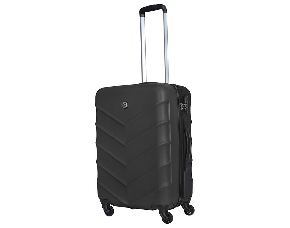 MALA DE VIAGEM M&Eacute;DIA R&Iacute;GIDA AIRPORT PRETO 4 RODAS 65CM image number 0