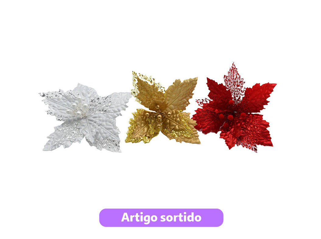 FLOR COM CLIP ACTUEL 25X25CM CORES SORTIDAS image number 0