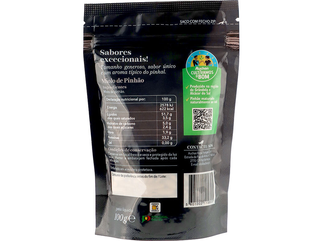MIOLO DE PINH&Atilde;O PORTUGU&Ecirc;S AUCHAN COLLECTION CULTIVAMOS O BOM 100G image number 1