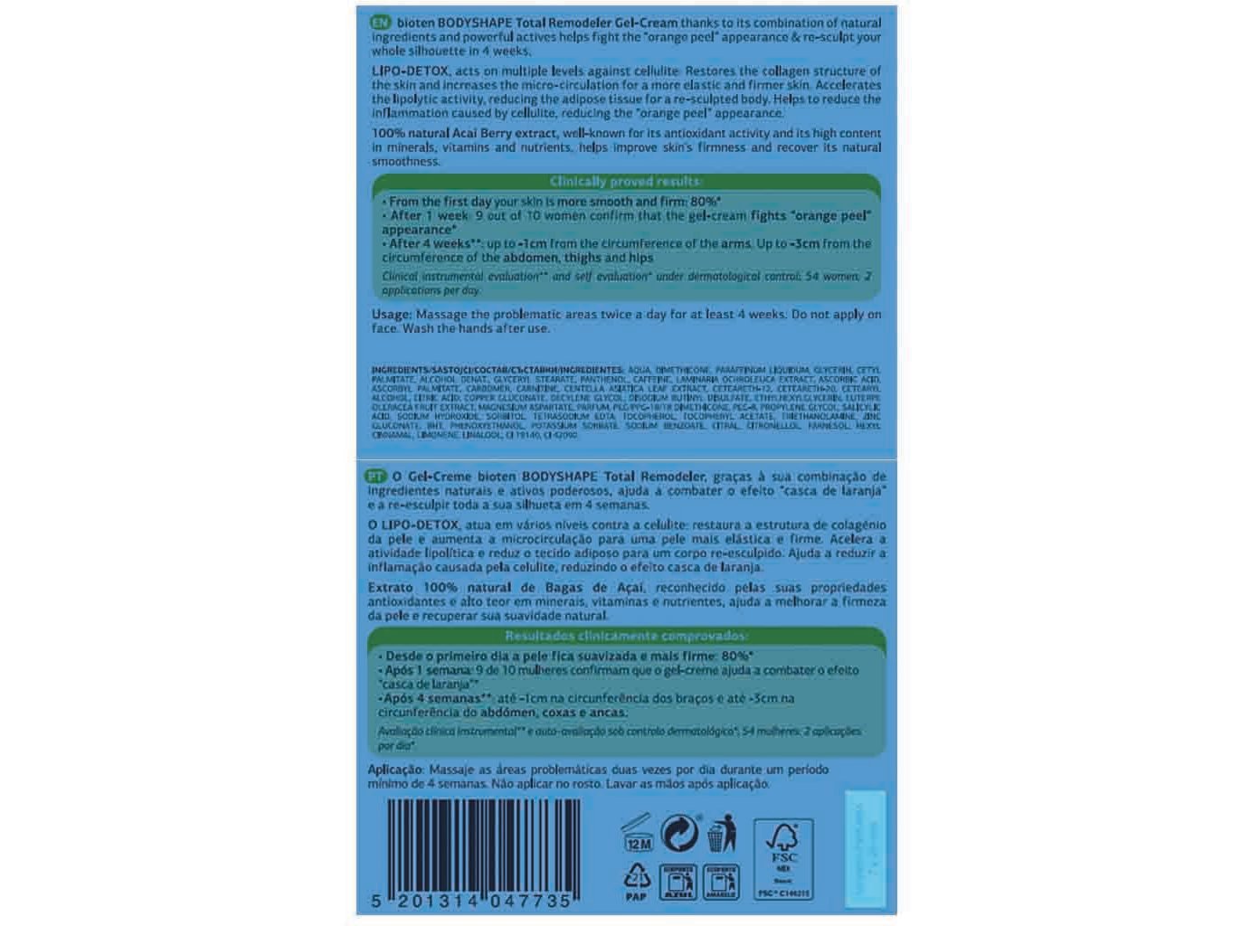 GEL BIOTEN CORPO REMODELADOR 200ML image number 1