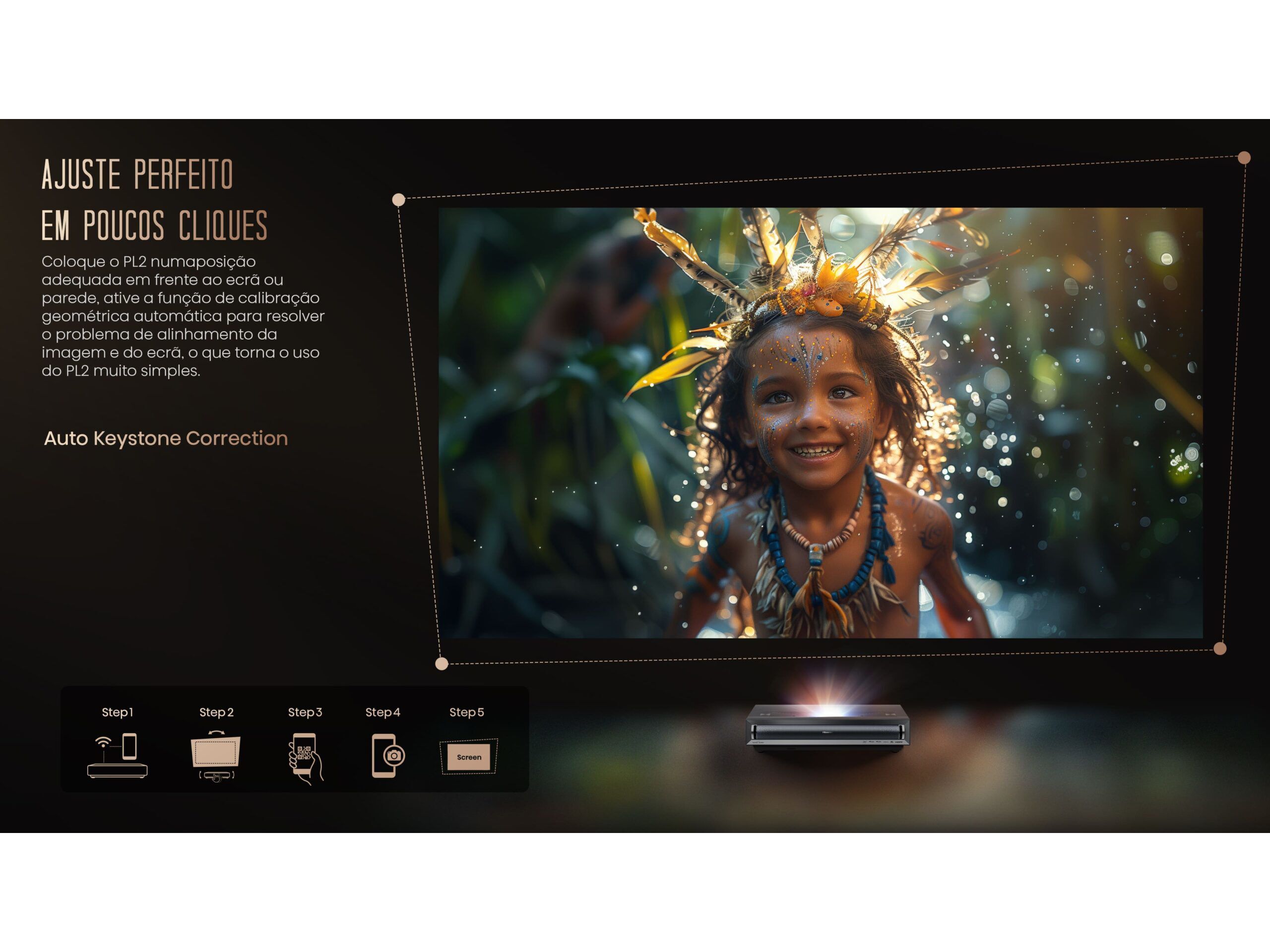PROJETOR LASER HISENSE PX3-PRO (80" E 150" TRIPLE LASER 4K) image number 19