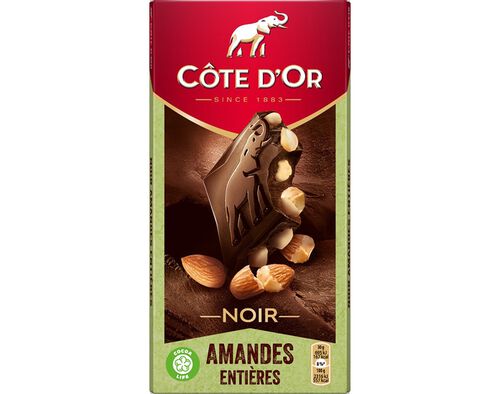 CHOCOLATE CÔTE D'OR NEGRO AMÊNDOAS INTEIRAS 180G image number 0